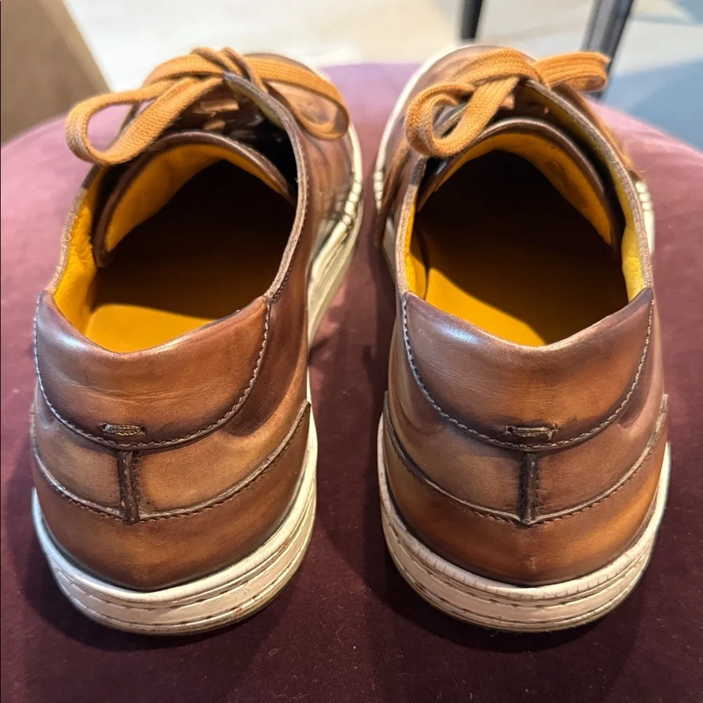 Men's Brown Leather Sneakers authentic brand for incredible price. - Picture 2 of 5